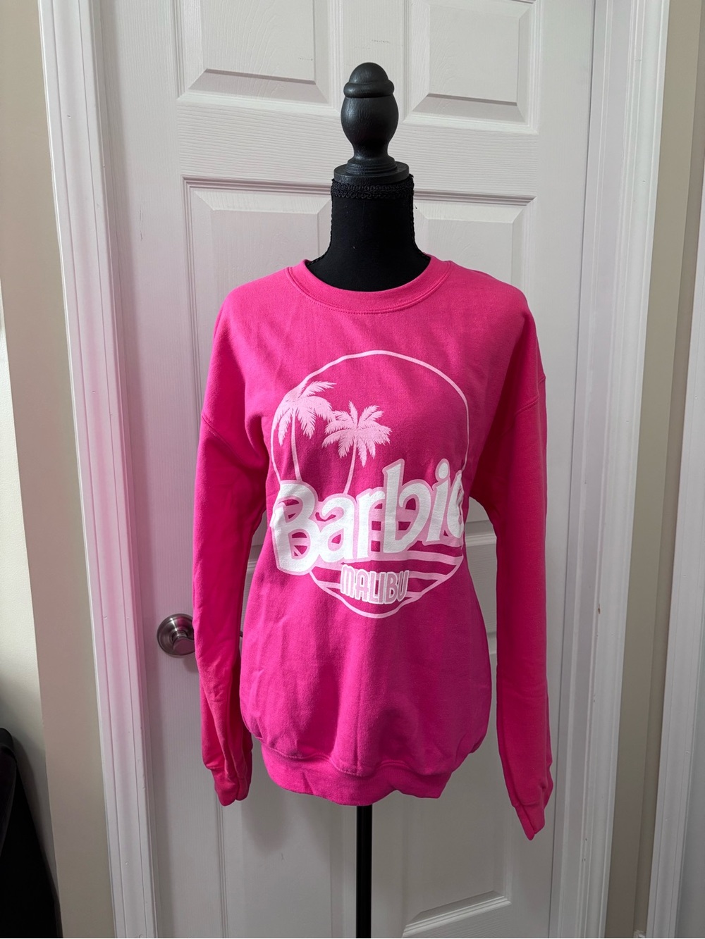 Barbie Hot Pink Malibu Graphic Crewneck